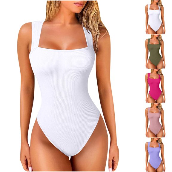 Gmluru Shapewear For Women Solid Print Swimwear Push-Up Swimsuit Bathing Suit White Shaping Underwear S-2XL