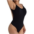 thumbnail image 1 of Spanx Shapewear For Women Sexy Tight Fitting Casual Solid Yoga Jumpsuit Shorts Corset Black S-2XL, 1 of 3