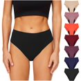 thumbnail image 1 of Gmluru Women'S Underwear Solid Color High Waist Periods Bikini Bottoms Menstruation Swimsuit Periods Briefs Black Breathable Comfortable Panties 4XL, 1 of 6