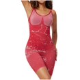 thumbnail image 1 of Gmluru Women Shapewear Tummy Control Bodysuit Adjustable Shoulder Strap Tight Fitting Hip Lifting And Shaping Jumpsuit Red S-3XL, 1 of 5