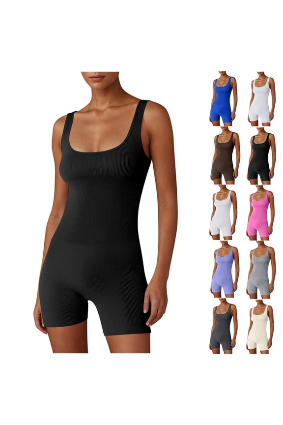 Women Shapewear Bodysuit Solid Color Fitness Exercise High Elasticity Tight Fitting Corset Yoga Underwear Black S-3XL