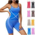 thumbnail image 1 of Gmluru Women's Bra Free Bodysuits Adjustable Shoulder Strap Tight Fitting Hip Lifting And Shaping Jumpsuit Blue Tummy Control Shapewear S-3XL, 1 of 6