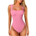 thumbnail image 1 of Gmluru Women's Bra Free Bodysuits Solid Print Swimwear Push-Up Swimsuit Bathing Suit Pink Shapewear S-2XL, 1 of 3