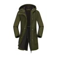 thumbnail image 1 of Gmluru Women's Rain Jacket Long Sleeved Solid Color Pocket Parka Outwear And Windproof Fall And Winter Travel Jacket Green S-3XL, 1 of 8