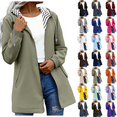 thumbnail image 1 of Gmluru Women's Rain Jacket Windproof Loose with Pocket Solid Color Fall And Winter Travel Jacket Green S-5XL, 1 of 8