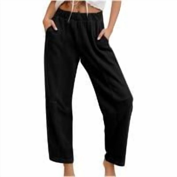 Gmluru Women's Sweatpants Athletic Solid Waisted Casual Trousers with Pants Drawstring Athletic Joggers Black (M)