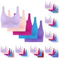 thumbnail image 1 of Gmluru Womens Bras Ultra-Comfort Wireless Seamless Racerback Bra Breathable Light Lift Tank Style 5-Pack Gray (L), 1 of 3