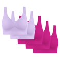 thumbnail image 1 of Gmluru Womens Bras Ultra-Comfort Wireless Seamless Racerback Bra Breathable Light Lift Tank Style 5-Pack Hot Pink S-4XL, 1 of 5