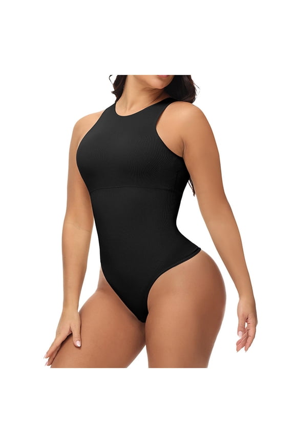 Womens' Seamless Shapewear Solid Color Sexy Chest Support Shaping Abdomen Corset Bodysuit Black Bodysuit Xs-XL