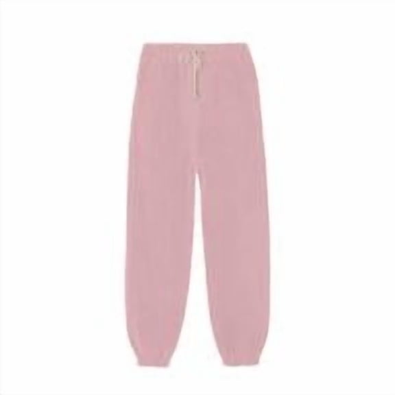 Gmluru Womens Wide Leg Sweatpants Solid Color Warm Casual Lace-Up Leggings Straight Leg Pants Pink (M-5XL)