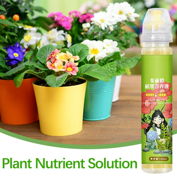 Gmogad 130ml Liquid Fertilizer for Potted Plants, Balanced NPK Nutrient Solution for Flowers Vegetables and Shrubs, Promotes Robust Growth and Bloom, Fast Absorption Through Roots and Foliage