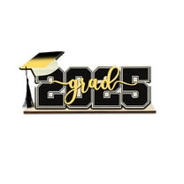 Gmogad 2025 Graduation Centerpiece - Wooden Tabletop Decoration for Party/Ceremony, School Themed Keepsake for Home & Classroom Celebration Decor