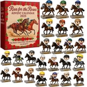 Gmogad 2025 Running For Roses Advent Calendar, Kentucky Horse Racing Collectible Mini Figures Daily Countdown, Secretariat to Barbaro, Holiday Gift for Collectors, Unique Christmas Surprise Decor