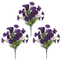 Gmogad 3-Piece Outdoor Artificial Flower Set - Weather Resistant Floral Display for Garden Patio Landscape Decor Year Round Decoration Arrangement