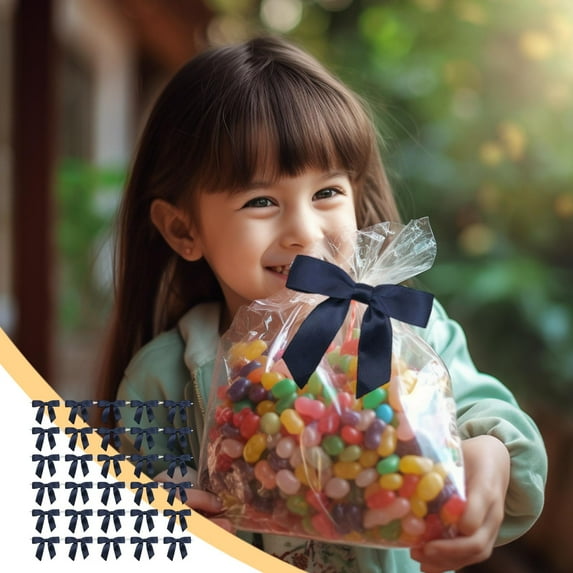 Gmogad 30-Pack Cake Sealing Bow Ribbons, Multi-Color Nylon Gift Wrapping Decor for Baking/Presents/Holidays, Easy-Tie Decorative Webbing