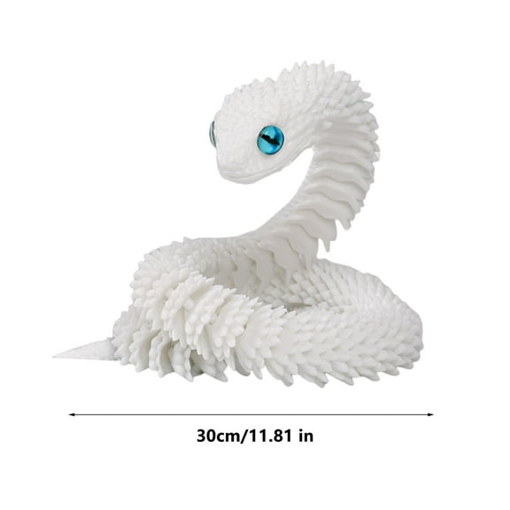 Gmogad 3D Printed Snake Toy Articulated Crystal Snake Movable Joint Fidget Toy Flexible Desk Decoration Stress Relief Sensory Toy for Kids Adults Home Office Display Gift Collectible