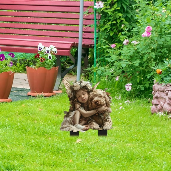 Gmogad Acrylic Hummingbird & Fairy Garden Stakes - Weatherproof Bohemian Outdoor Decor for Yard, Patio - Easy Install Colorful Stakes - Perfect for Flower Beds, Walkways, Gifts