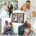 thumbnail image 1 of Gmogad Anniversary Photo Frame Wooden Display Stand - Holds Two 6x4 Pictures for Wedding Couple Valentine's Gift Home Decor Personalized Years Marker, 1 of 6