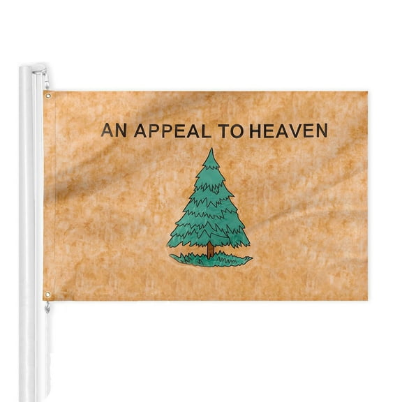 Gmogad An Appeal to Heavens Flag 3x5 Ft Polyester Banner, Double Stitched Indoor and Outdoor Decorative Flag with Brass Grommets for Patio Garden Balcony Porch Kids Room and Wall Display