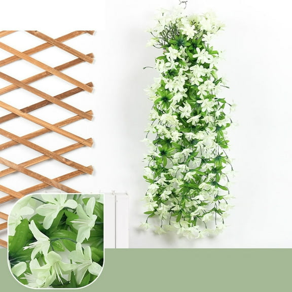 Gmogad Artificial Vines Decor - 7 Forks 118 Pcs Fake Ivy Garland for Wedding Ceiling Decor, Outdoor UV Resistant Hanging Vines for Garden Fence Balcony Party Decoration (80cm)