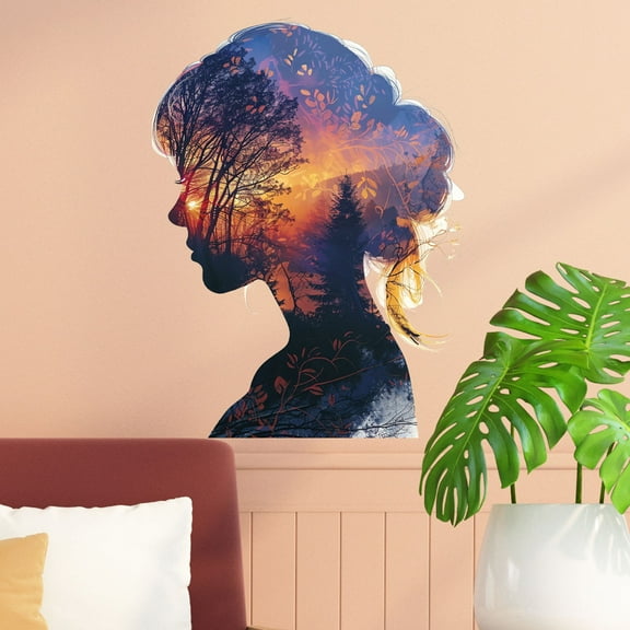 Gmogad Beauty Eye Wall Stickers, Removable Self-Adhesive Decals for Living Room and Bedroom, Unique Artistic Wall Art Decor, Easy to Apply No Residue, Modern Home Wall Decor, Large Wall Stickers