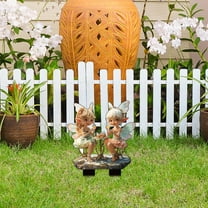 Gmogad Bohemian Garden Stakes Outdoor Decor - Colorful Acrylic Fairy & Hummingbird Yard Art for Patio, Lawn, Flower Beds - Weatherproof Whimsical Decorations, Unique Gift for Garden Lovers