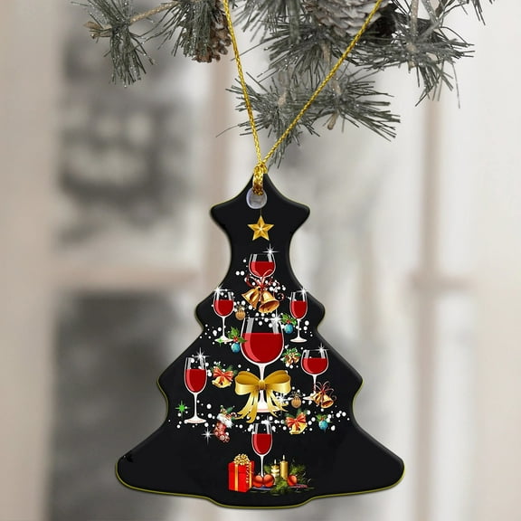 Gmogad Christmas Decorations, Personalized Wooden Christmas Ornaments, Unique Holiday Tree Decorations, Handcrafted Xmas Pendants for Home Living Room Bedroom Gift