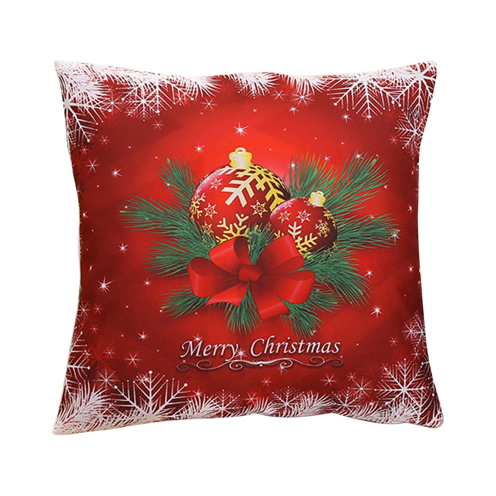 Gmogad Christmas Pillow Covers 18x18 Red Green Xmas Decorative Throw