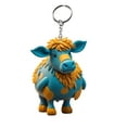 thumbnail image 1 of Gmogad Cow Pendant Keyring Acrylic Cow Keychain Cute Yak Animal Decoration Bag Charm Key Holder Durable Reusable Gift for Kids Teens Adults Animal Lovers Stocking Stuffer, 1 of 1