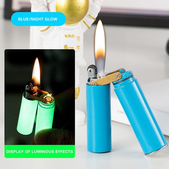 Gmogad Creative Oil Electric Dual Grinding Wheel Kerosene Lighter Lighter Blue