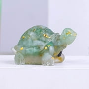 Gmogad Crystal Sea Turtle Decor Gifts for Women, Sea Turtles Statue Blown Art Glass Animals Sculpture Collection Figurine Home Decor, Paperweight Birthday Present for Best Friends Purple