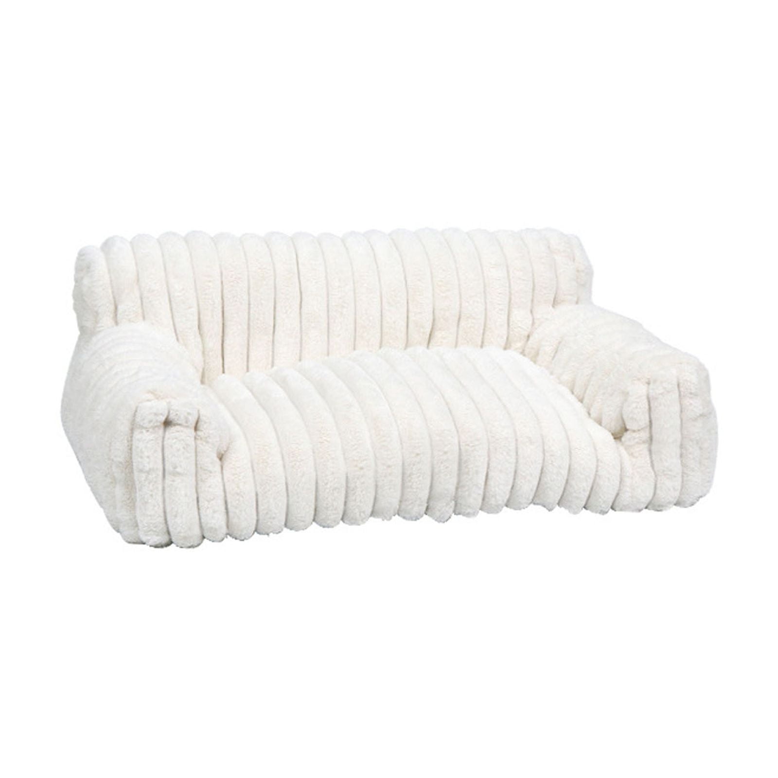 Gmogad Cute Pet Couch Bed for Dogs Cats, Premium Soft Corduroy Fleece Fuzzy Sofa Chair, Supportive Orthopedic Bed for Indoor, Washable Pet Furniture with Non Slip Bottom