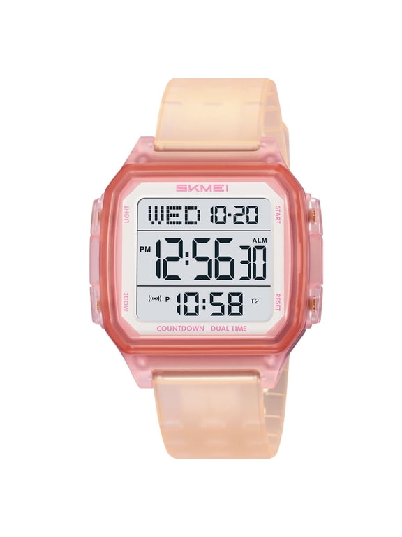 Digital Alarm Sport Watch, Multifunction Electronic Wrist Watch with Countdown Stopwatch Backlight Display for Outdoor Running Fitness Training Daily Wear Watch Gift