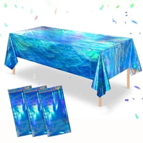 Gmogad Disposable Tablecloth Waterproof Oilproof 3 Pack Party Decor - Large Size for Birthday Wedding Banquet Kitchen Dining Easy Clean No Ironing Durable Plastic