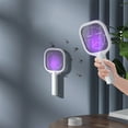 thumbnail image 1 of Gmogad Electric Fly Swatter, 3000V Rechargeable 2 In 1 Fly Swatter Racket With Purple Light Fly Extinguisher Dual Mode For Indoor And Outdoor Home White, 1 of 9