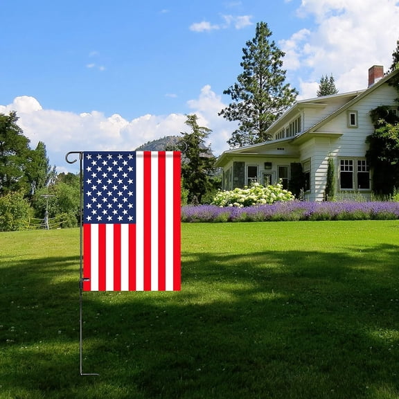 Gmogad Garden Flag Holder Stand and Shepherds Hooks, 33 Inch Height with 1/2 Inch Thick Metal Garden Flag Pole-Outdoor Lawn Yard Flag Holder Stake for Small Flag, Solar Lights-Mini Flag Holder