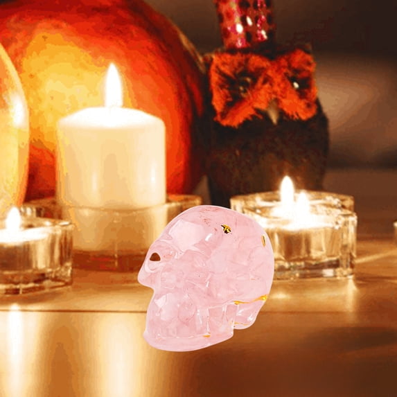 Gmogad Halloween Decorations Skull Resin Craft – 2x3cm Mini Spooky Ornament for Tabletop, DIY, Party, Haunted House Theme, Unique Gift for Horror Fans