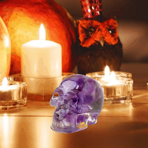 Gmogad Halloween Decorations Skull Resin Craft – 2x3cm Mini Spooky Ornament for Tabletop, DIY, Party, Haunted House Theme, Unique Gift for Horror Fans