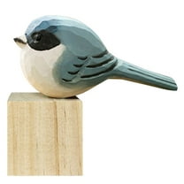 Gmogad Hand-Carved Painted Wooden Bird Figurines Home Decor Shelf Tabletop Ornaments Unique Sculptures Small Bird Statues Gift Idea for Bird Lovers Collectibles Handmade Rustic Accent