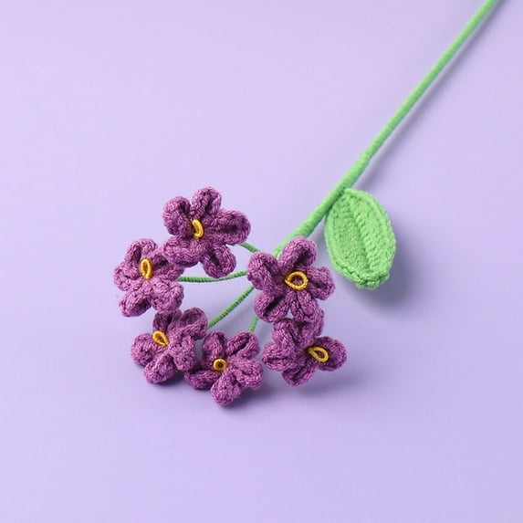 Gmogad Handmade Crochet Flower Bouquet Knitted Simulation Flowers, Yarn Floral Arrangement for Home Office Garden Decor, Unique Gift for Wedding Party Table Decoration