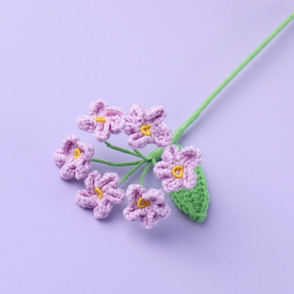 Gmogad Handmade Crochet Flower Bouquet Knitted Simulation Flowers, Yarn Floral Arrangement for Home Office Garden Decor, Unique Gift for Wedding Party Table Decoration