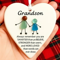 Gmogad Handmade Heart-Shaped Sea Glass Ornament, Meaningful Keepsake for Granddaughter, Birthday, Christmas, Graduation or Just Because, Symbol of Love and Cherished Memories