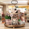 thumbnail image 1 of Gmogad Heart-Shaped Coffee Bar Decor - Rustic Tiered Tray for Kitchen/Home Café Setup, Barista Gift Idea for Espresso Lovers & Home Decorators, 1 of 6