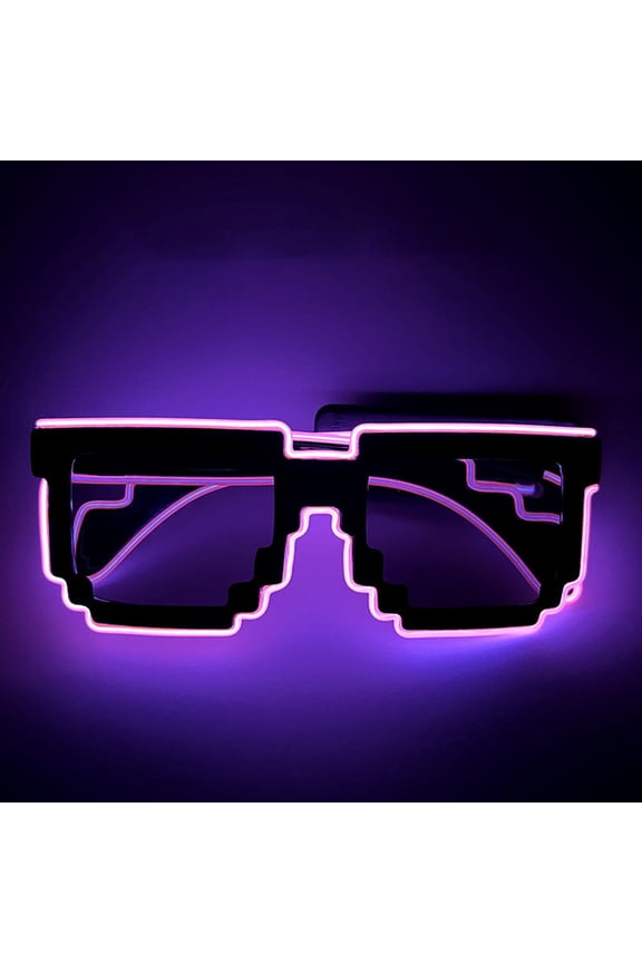 LED Glasses Light Up Flashing Novelty Eyewear, Cool Party Rave Thug Life LED Glasses, Light Up Sunglasses Toy for Halloween Costume, Funny Glasses Gift for Adults Kids
