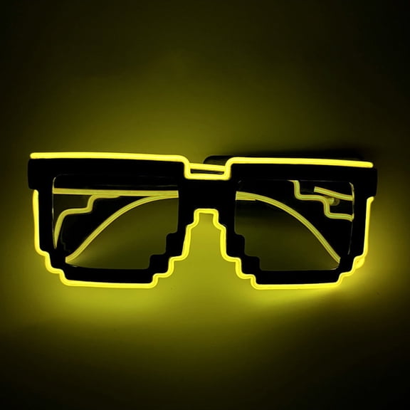 Gmogad LED Glasses Light Up Flashing Novelty Eyewear, Cool Party Rave Thug Life LED Glasses, Light Up Sunglasses Toy for Halloween Costume, Funny Glasses Gift for Adults Kids
