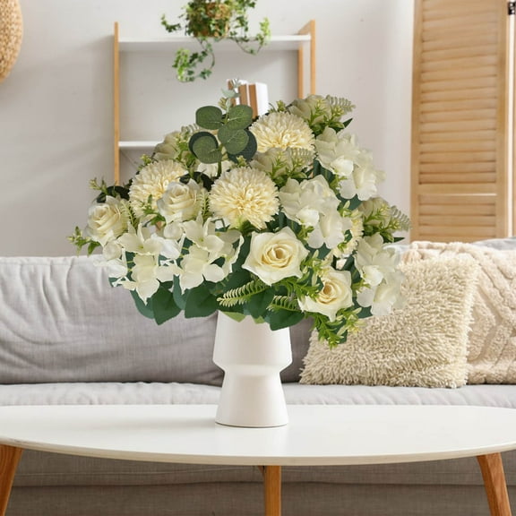 Gmogad Lifelike Artificial Flowers 49cm - Fake Hydrangea Stems for Vase Fillers, Wedding Arch, Home Decor - No-Wilt Faux Plants for Indoor/Outdoor Use