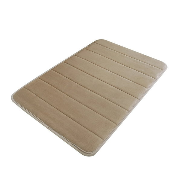 Gmogad Memory Foam Bath Mat 30x20, Ultra Soft and Absorbent Bathroom Rugs, Non-Slip, Machine Wash Dry, Thick Bath Rug Carpet for Bathroom Floor, Sink and Shower Khaki