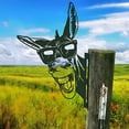 thumbnail image 1 of Gmogad Metal Farm Garden Decor Fence Art, Outdoor Yard Wall Mounted Metal Animal Statue, Rustic Farmhouse Patio Lawn Decoration, Weather Resistant Garden Art Gift, 1 of 1