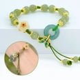 thumbnail image 1 of Gmogad Natural Jade Stone Bracelet, Bracelet For Women, Natural Jade Stone Bracelet, PeachHandmade Jade Bracelets Multicolor, 1 of 7