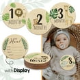 thumbnail image 1 of Gmogad Newborn Monthly Milestone Cards, Wooden Baby Photography Sign Props, Double-Sided First Year Month Cards with Birth Stats, Baby Photo Announcement Round Sign Set for Parents, 1 of 7
